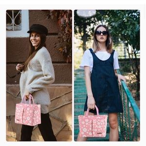 KEXGX Lunch Bag for Women, Insulated, Thermal Cooler (pink)